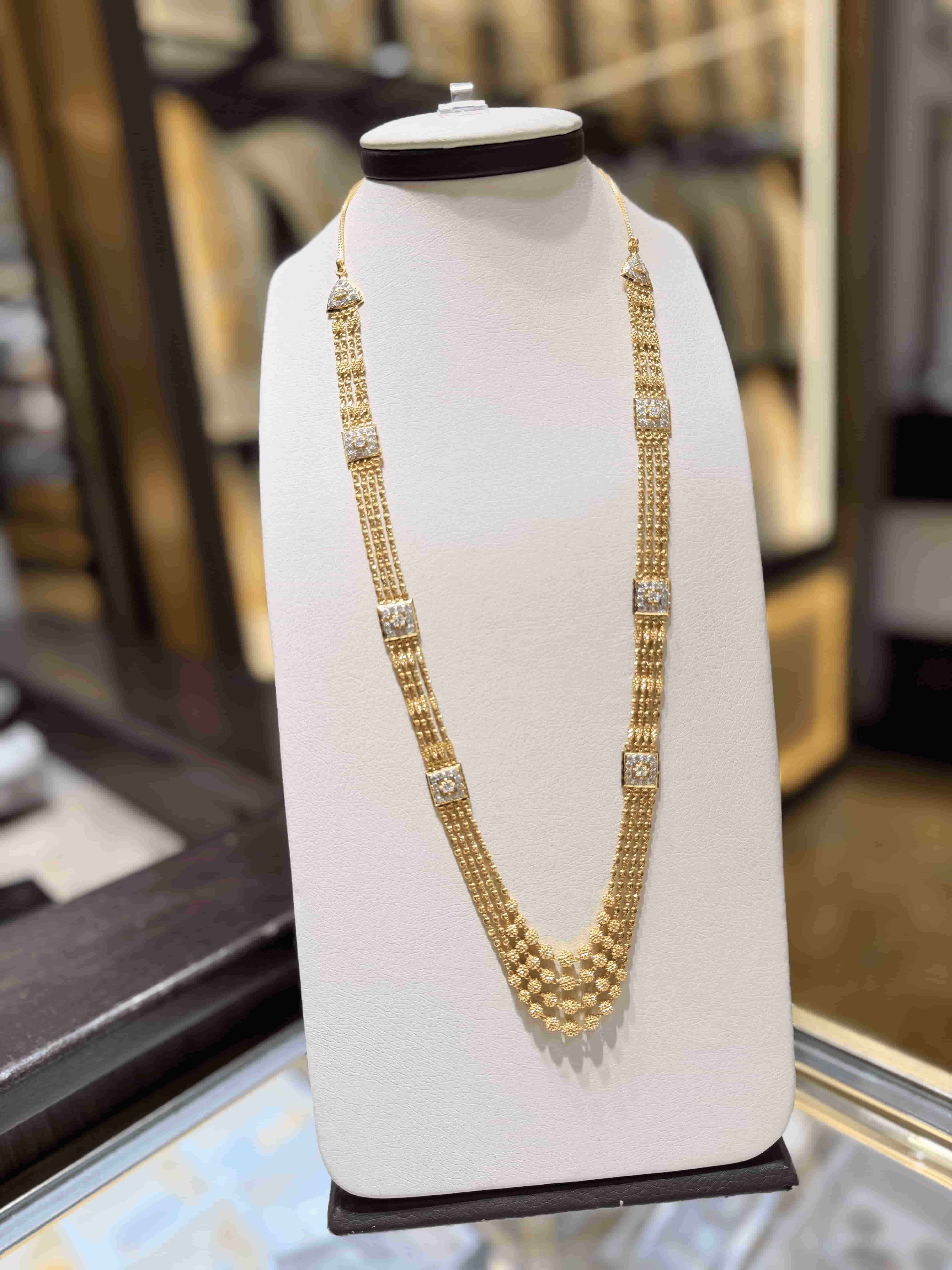 22K Gold Long Necklace - SB32782